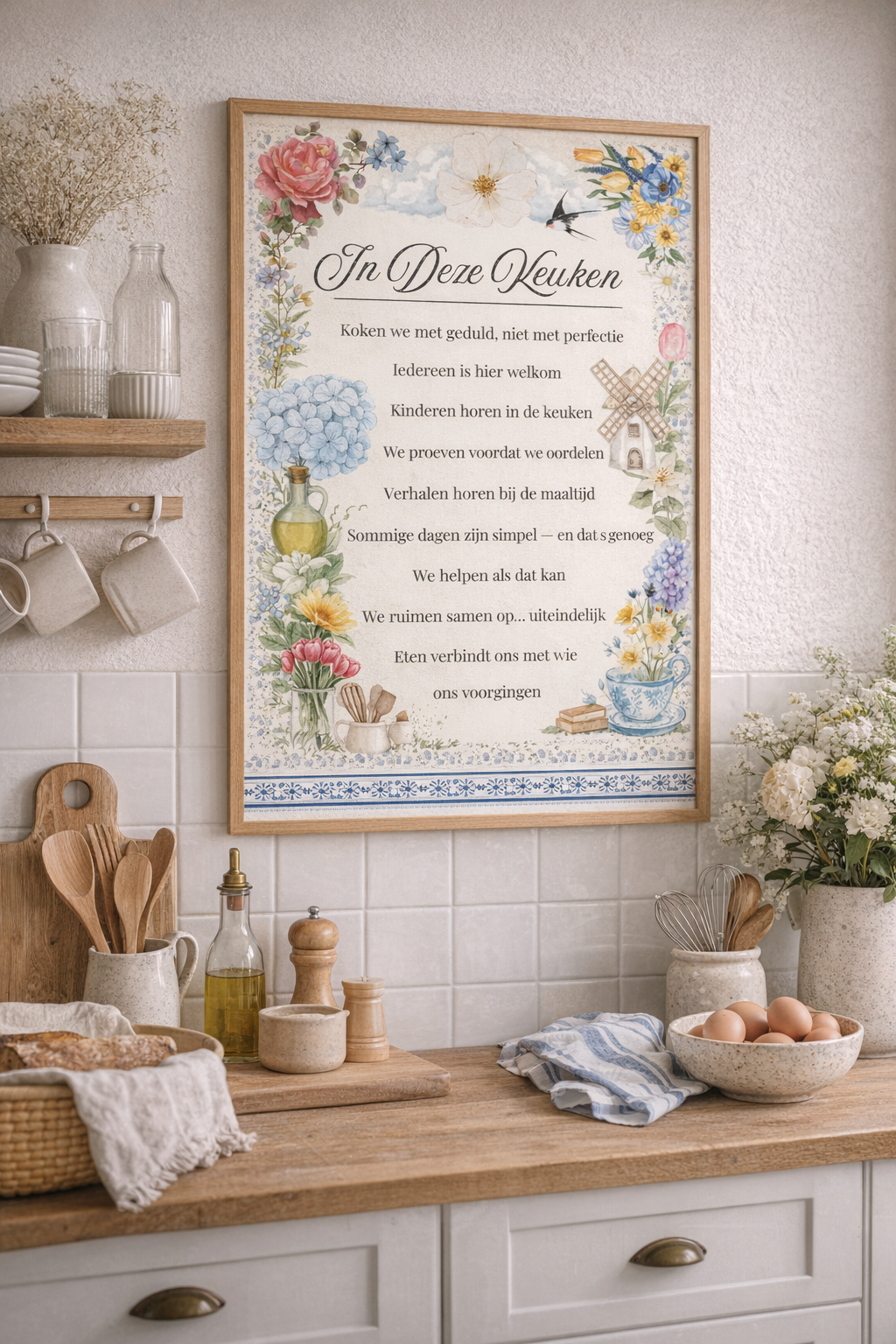 In Deze Keuken — A Family Rules Poster (Dutch)