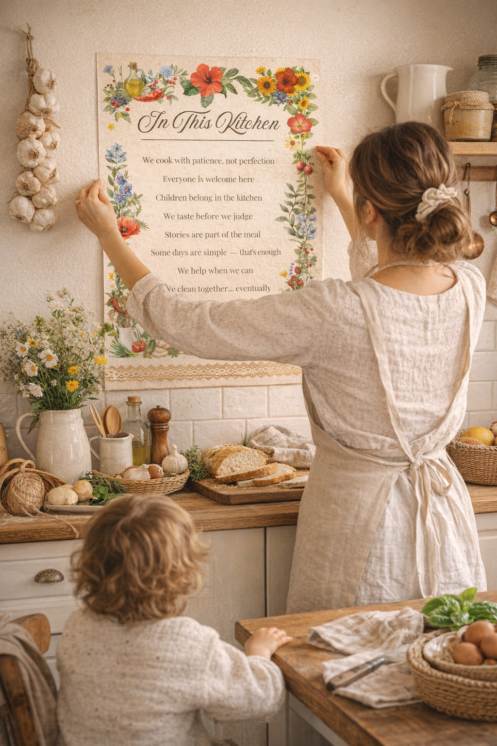In This Kitchen — A Family Kitchen Poster (English)